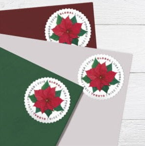 2018 Global Forever stamp, Poinsettia