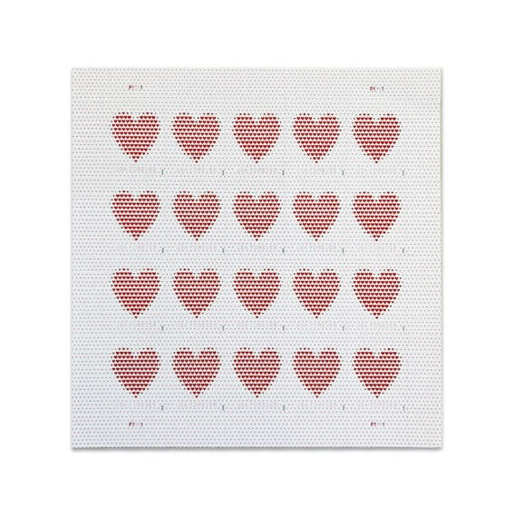 Made of Hearts stamp, detail