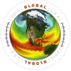 2014 Global Sea Surface Temperatures Forever stamp