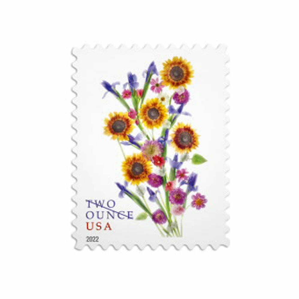 Sunflower Bouquet Stamps(Two Ounce) – 2022 USPS Postal Stamps