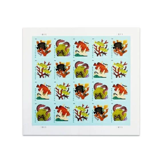 Coral Reefs Postcard Stamps