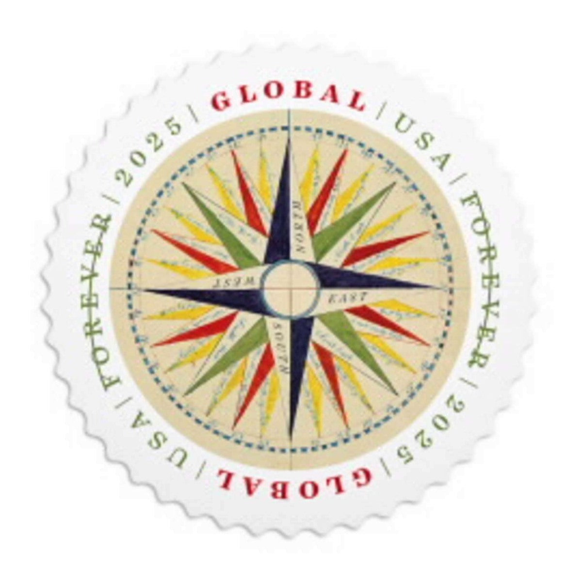 Global Compass Rose stamps