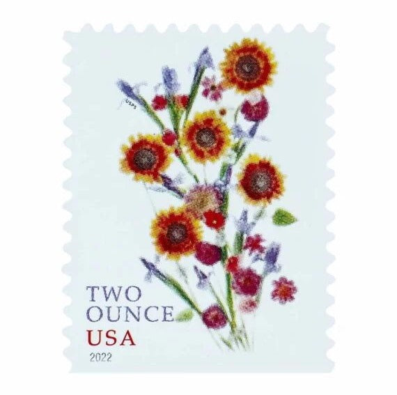 Sunflower Bouquet Two-Ounce Stamps – 2022 USPS