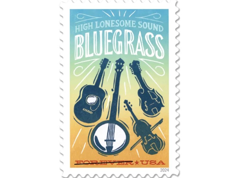 Bluegrass Music 2024 Forever Stamps — High Lonesome Sound, First-Class Postage