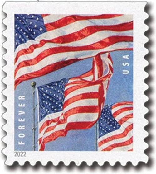 2022 U.S. Flag Forever Stamps — Panes of 20, First-Class Postage
