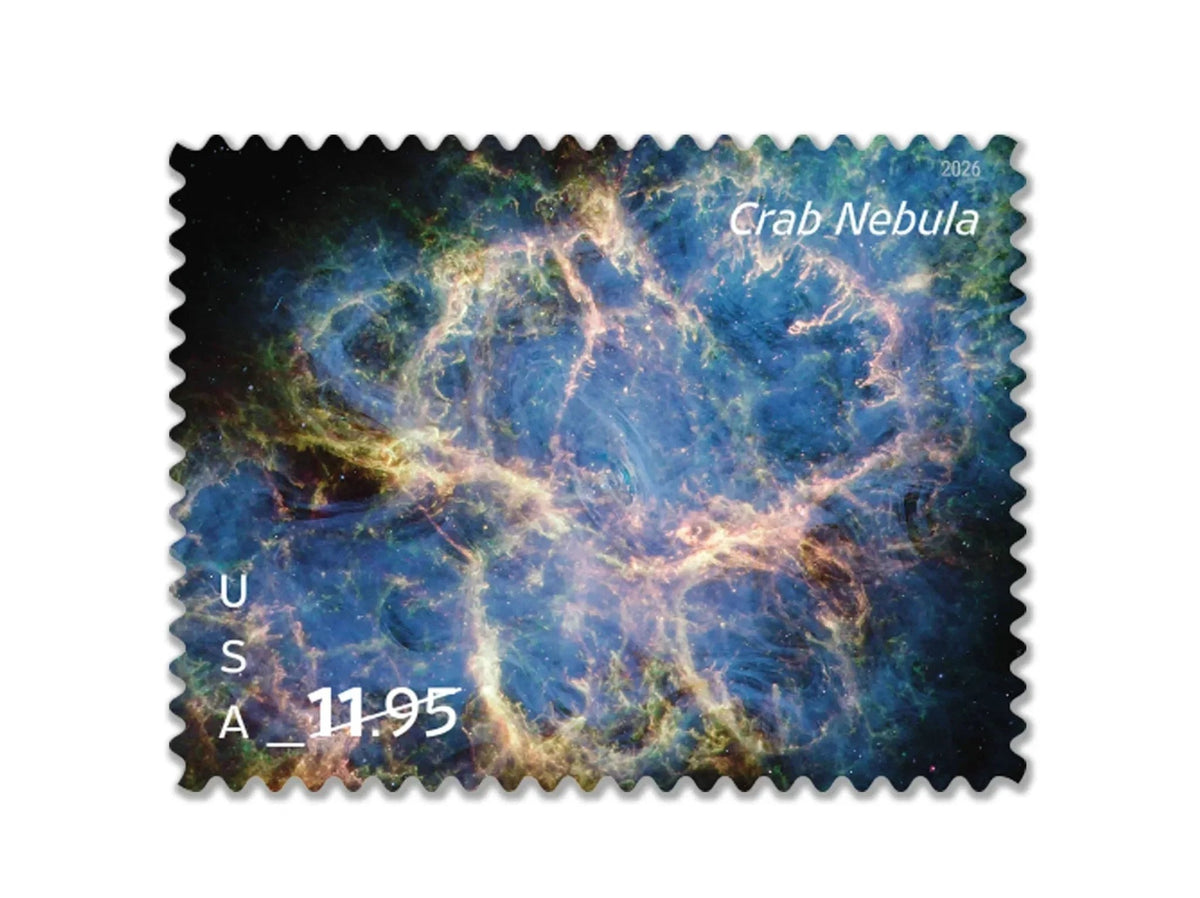 2026 Crab Nebula $11.95 Stamps — Astronomy Collection, Priority Mail Rate (Not a Forever Stamp)