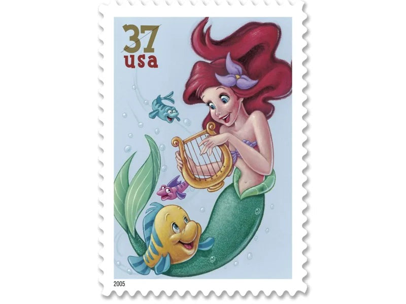 The Art of Disney: Celebration 2005 37¢ Stamps — Ariel Design (Not a Forever Stamp)