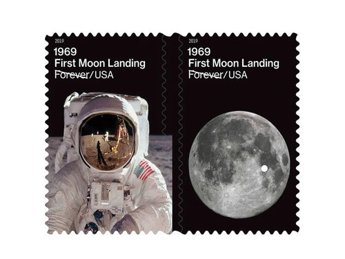 First Moon Landing 2019 Forever Stamps — Apollo 11 50th Anniversary, Pane of 24