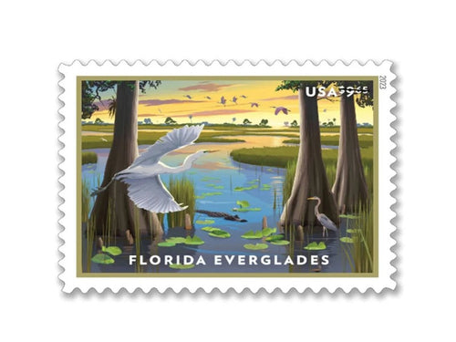 Florida Everglades 2022 $9.65 Stamps — Priority Mail Rate (Not a Forever Stamp)