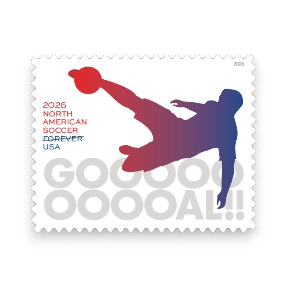 North American Soccer 2026 Forever Stamps — Sports Series, Pane of 20