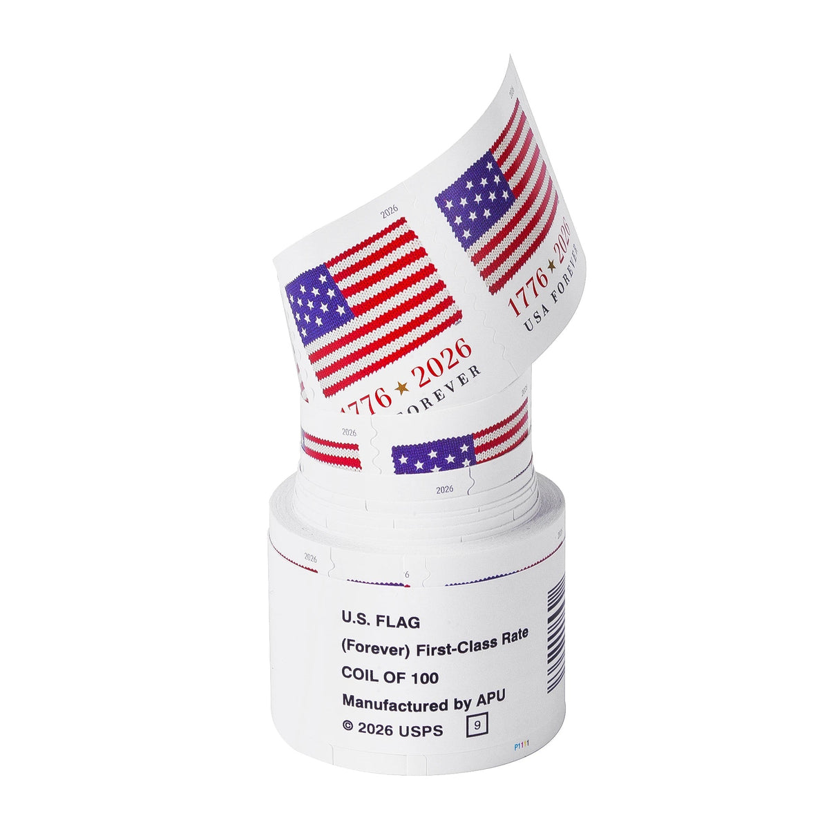 U.S. Flag 2026 Forever Stamps — 250th Anniversary, Coil of 100