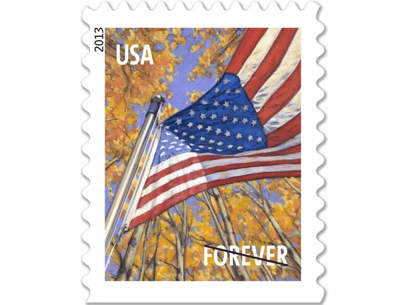 Four Seasons U.S. Flag 2013 Forever Stamps — Coil Format, First-Class Postage