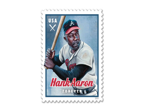 Hank Aaron 2024 Forever Stamps — Baseball Commemorative, First-Class Postage