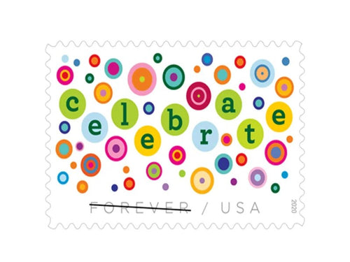 Let's Celebrate! 2020 Forever Stamps — Foil Celebration Design, Pane of 20