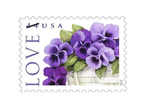 Love Purple Pansy 2010 44¢ Stamps — Love and Celebration (Not a Forever Stamp)
