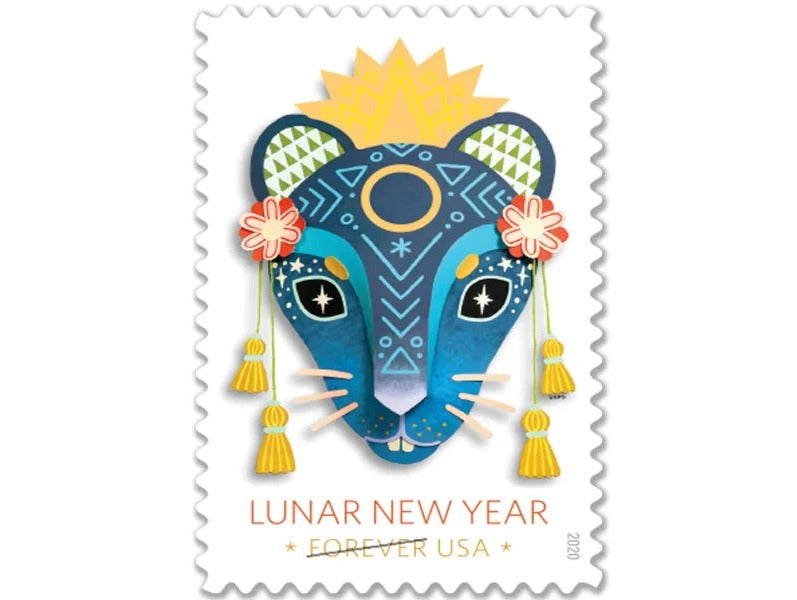 Lunar New Year 2020 Forever Stamps — Year of the Rat, First-Class Postage