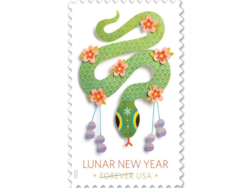 Lunar New Year 2025 Forever Stamps — Year of the Snake, First-Class Postage