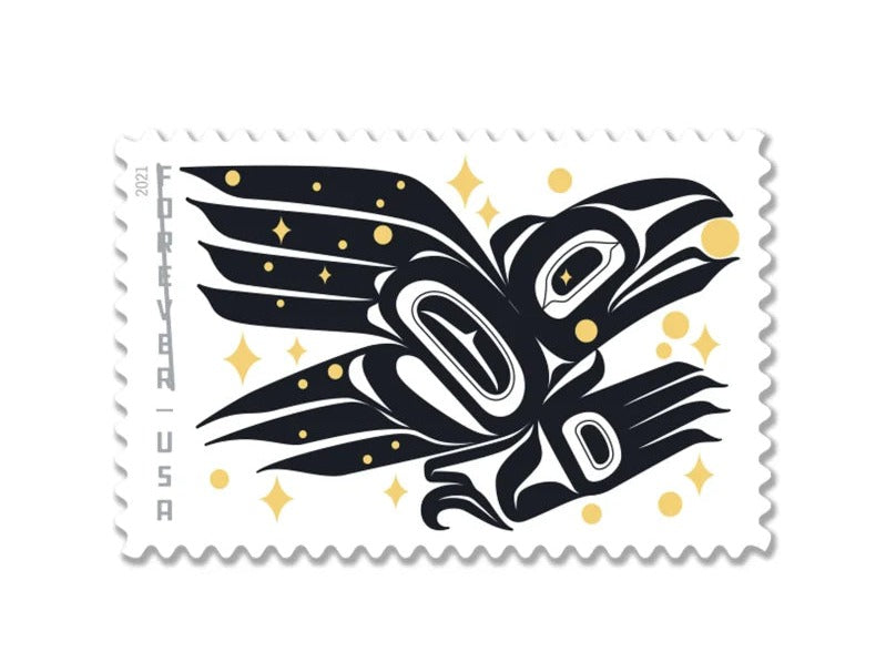 Raven Story 2021 Forever Stamps — Tlingit Cultural Heritage, First-Class Postage