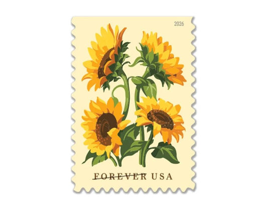 2026 Sunflowers Forever Stamps — Floral Collection, First-Class Postage
