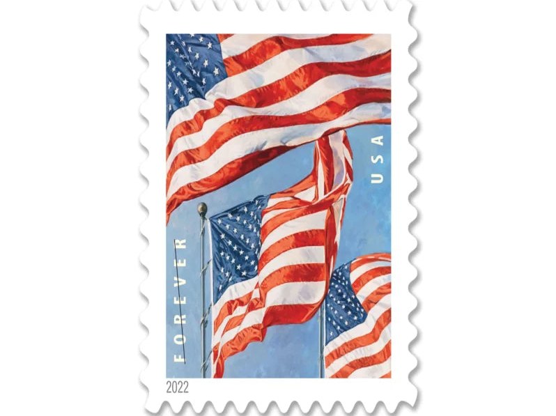 2022 U.S. Flag Forever Stamps — Booklets of 20, First-Class Postage