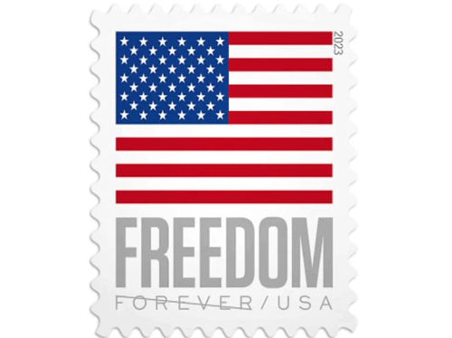 2023 U.S. Flag Forever Stamps — Double-Sided Booklet of 20, "FREEDOM" Design