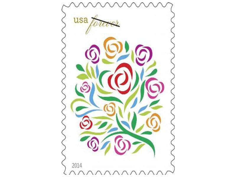 Where Dreams Blossom 2014 Forever Stamps — Wedding Bouquet Design